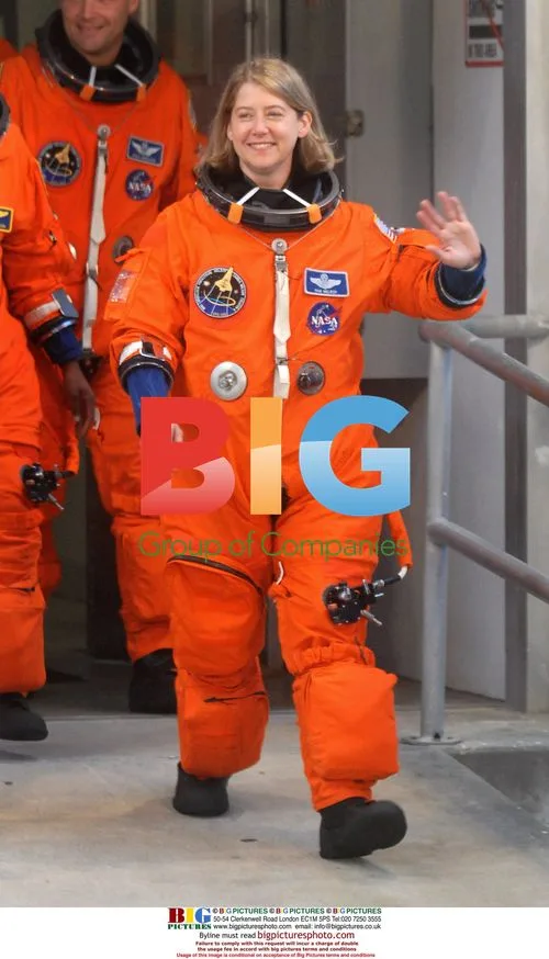 Pamela Melroy Boards Space Shuttle Discovery