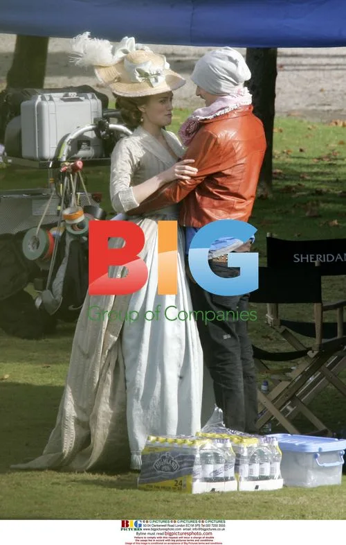 Keira Knightley and cast filming "The Duchess"