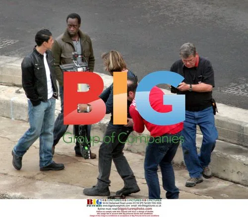 Don Cheadle and Said Taghmaoui on "Traitor" set