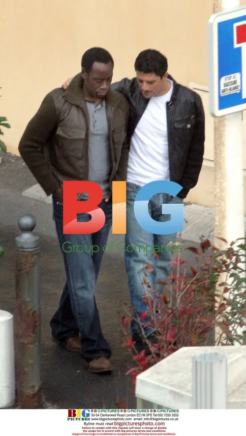 Don Cheadle and Said Taghmaoui on "Traitor" set