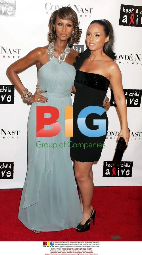IMAN and Alicia Keys at Black Ball Concert