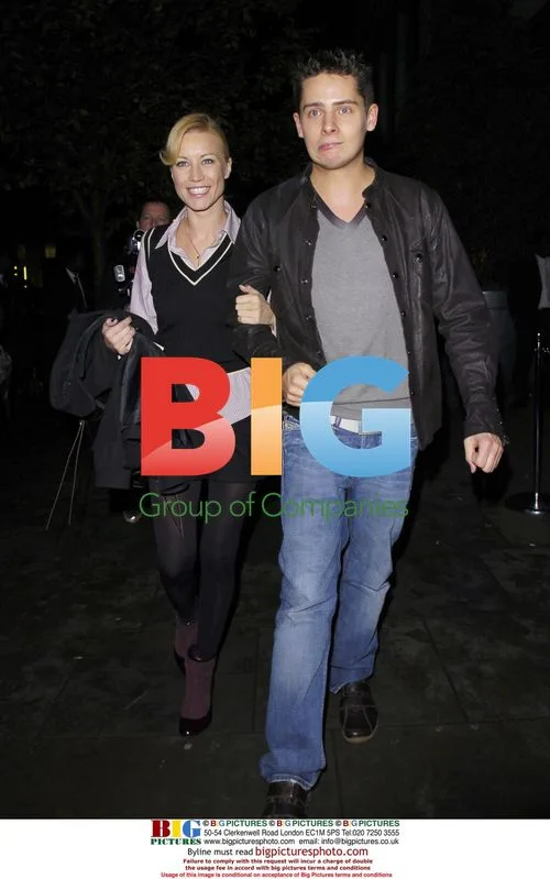 Denise Van Outen and Christopher Parker leaving party