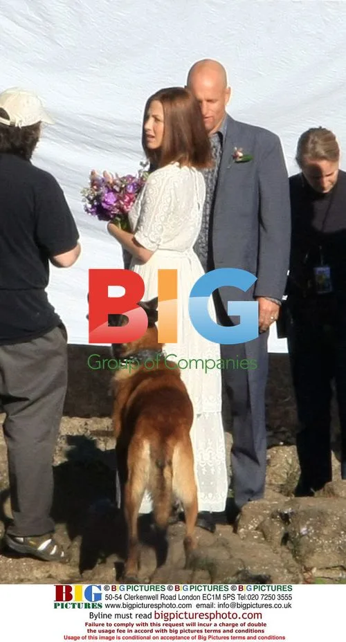Jennifer Aniston and Woody Harrelson film romantic wedding scene