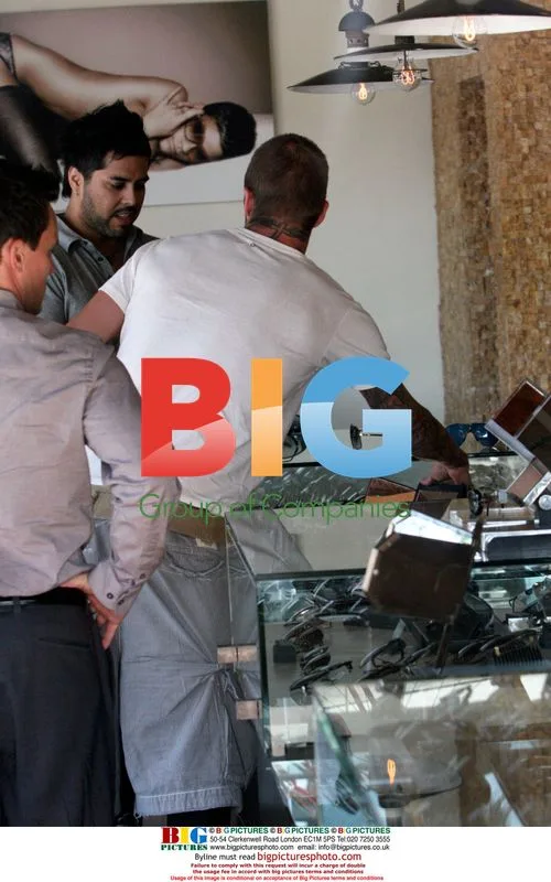 David Beckham Shopping with Son Brooklyn