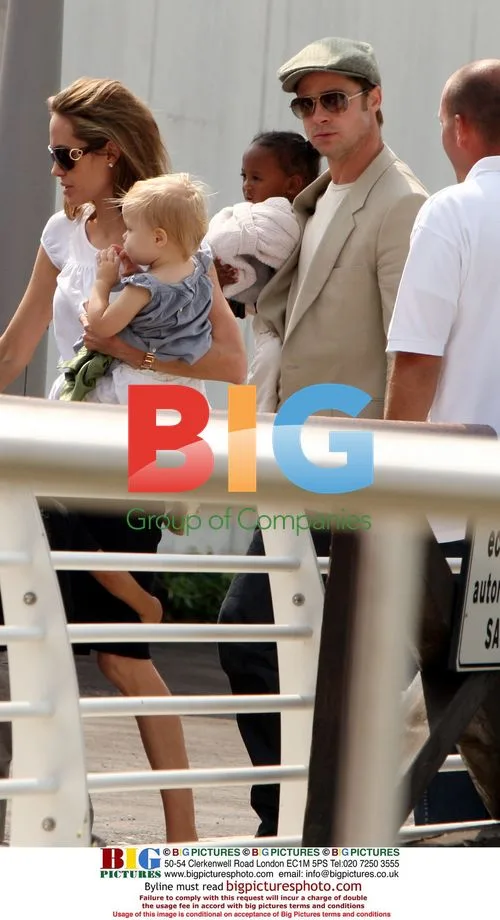 Brad Pitt and Angelina Jolie with kids in Venice