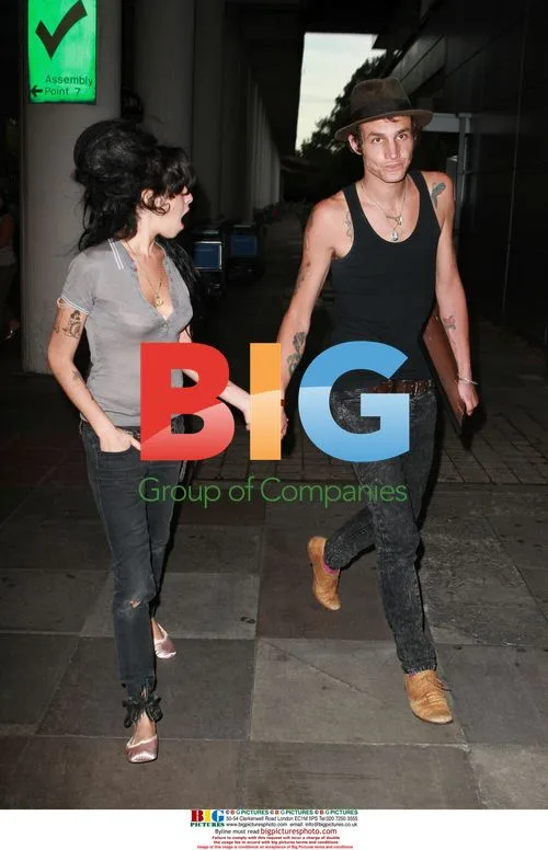 Amy Winehouse and Blake Fielder-Civil at Gatwick