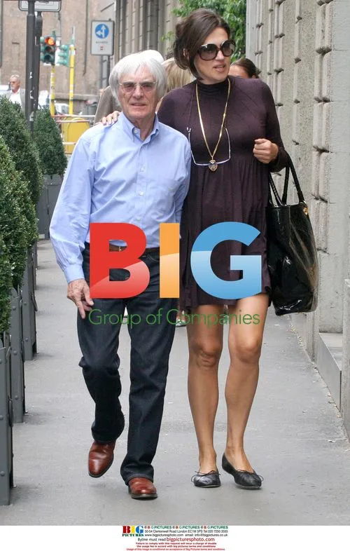 Bernie Ecclestone and Family Shopping in Milan