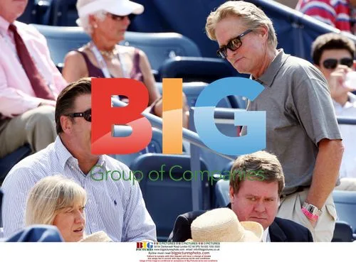 Alec Baldwin and Michael Douglas at US Open