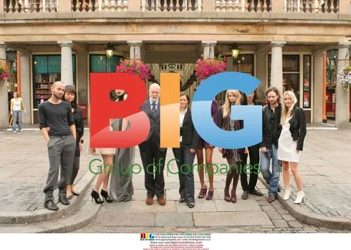 Colin McDowell with IMG models at Covent Garden