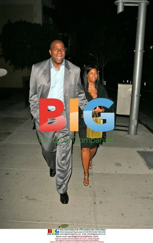 Magic Johnson and Cookie Kelly leave Mastro's Steakhouse
