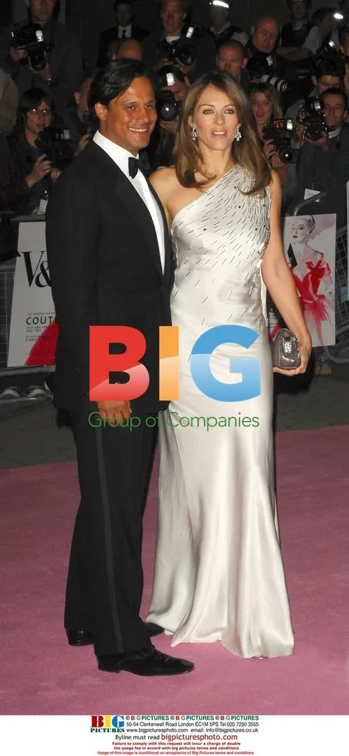 Arun Nayar and Liz Hurley at 'The Golden Age of Couture' Gala