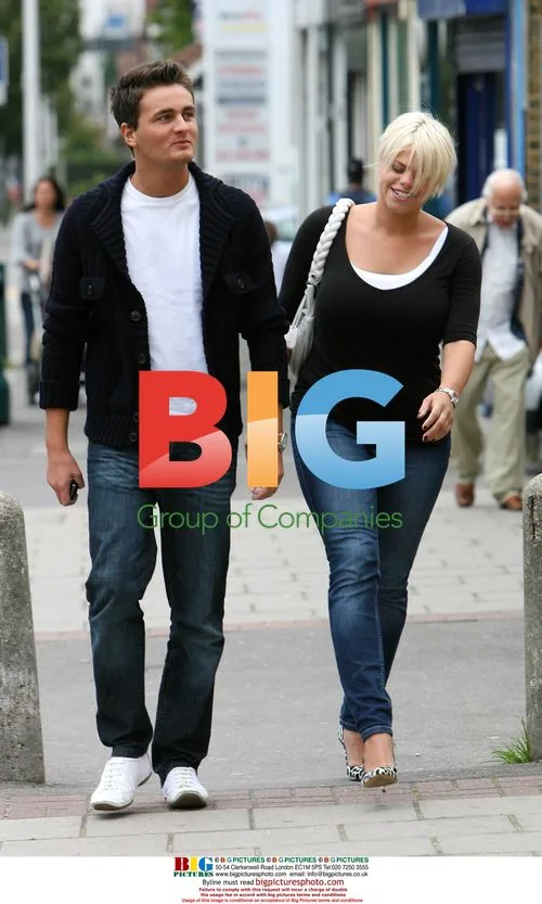 Jade Goody and David Wickenden Having Lunch