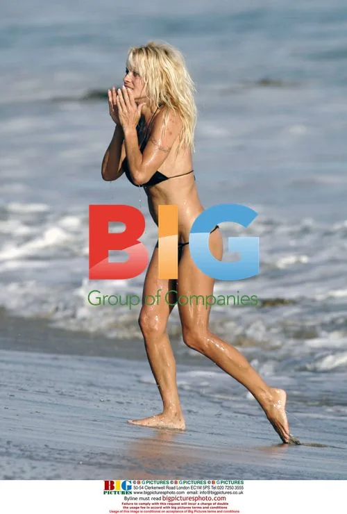 Pam Anderson and Rick Solomon on Malibu Beach