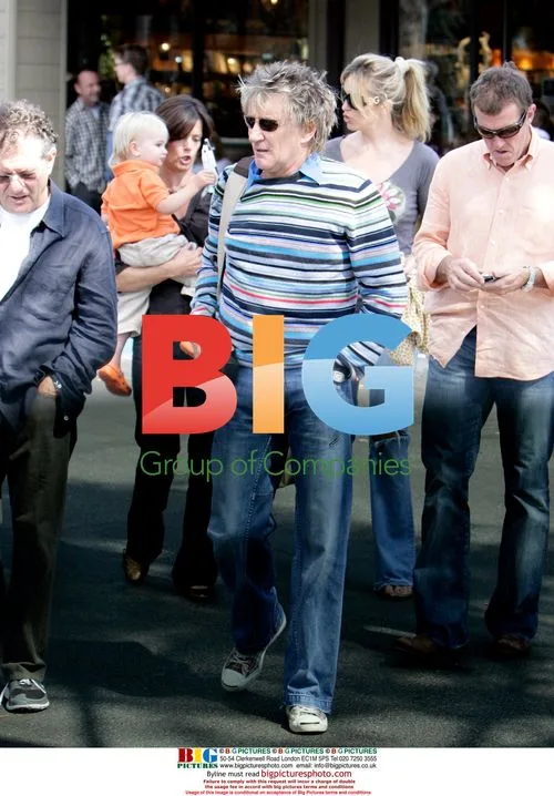 Rod Stewart with family in Beverly Hills