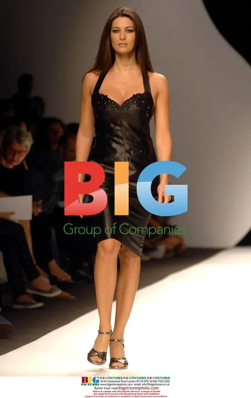 Luciano Soprani and Manuela Arcuri at Milan Fashion Week