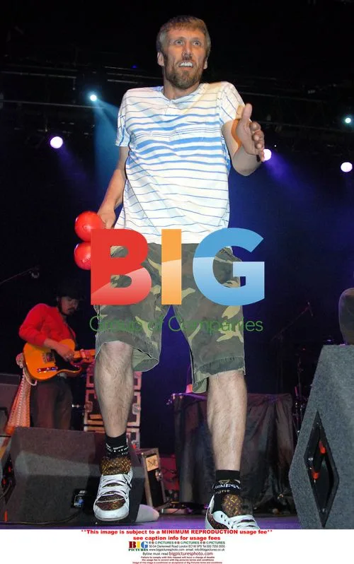 Bez of Happy Mondays on Stage with Drugs