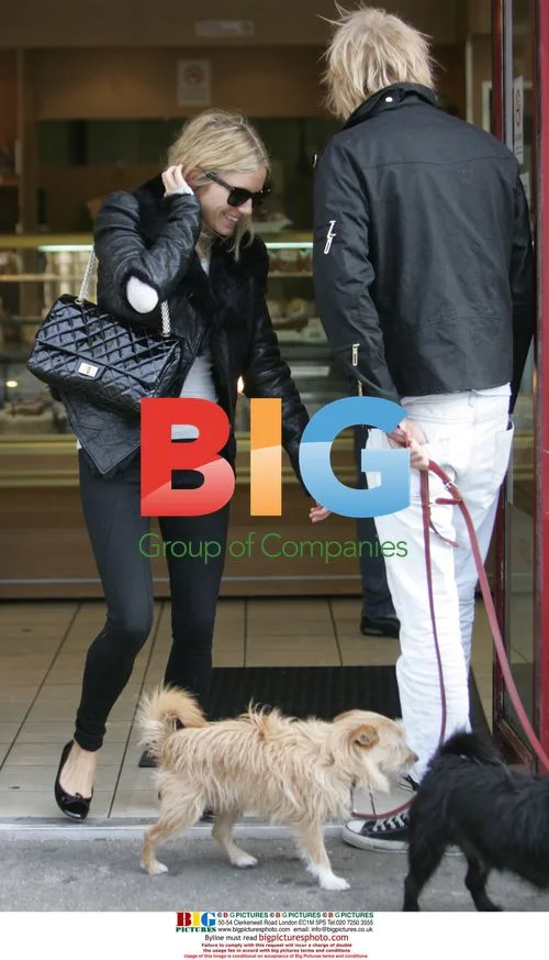 Sienna Miller and Rhys Ifans Out Walking Dogs