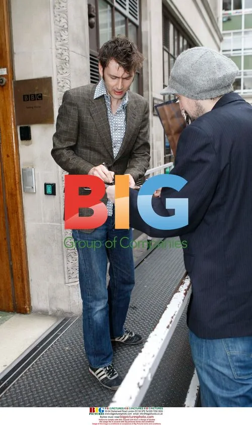 David Tennant Arrives for BBC Radio 1 Interview