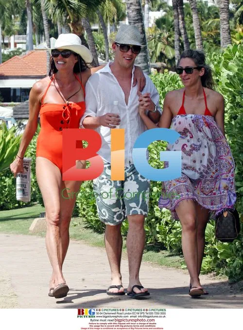 Janet Dickinson and son on Maui vacation