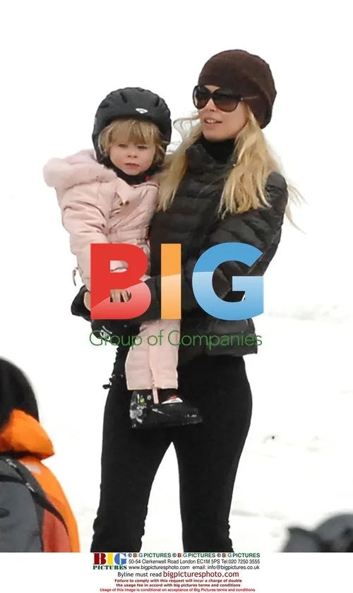 Claudia Schiffer and family after photo shoot