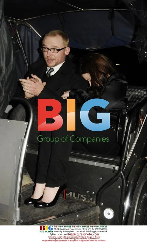 Simon Pegg Leaving Graucho, London