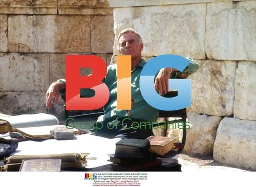 Charlton Heston on location in Israel
