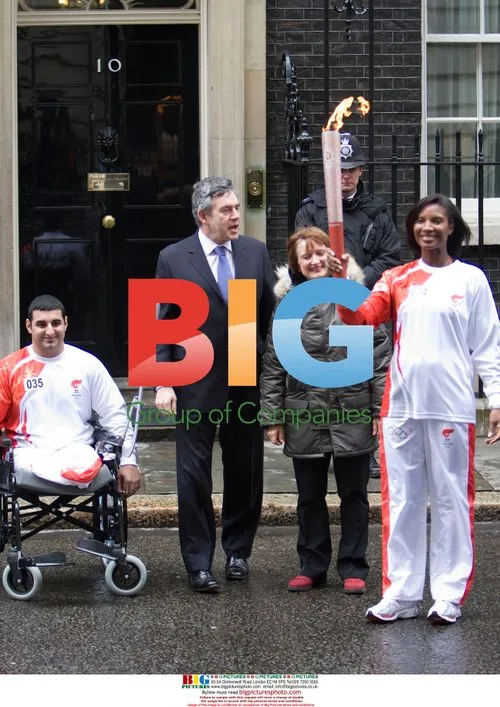 Olympic Torch in Downing Street