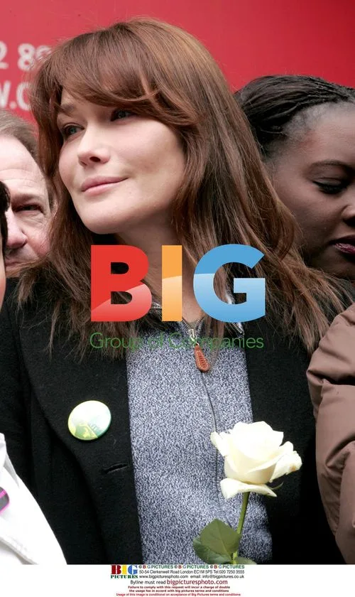 Carla Bruni-Sarkozy Attends Ingrid Betancourt Rally in Paris