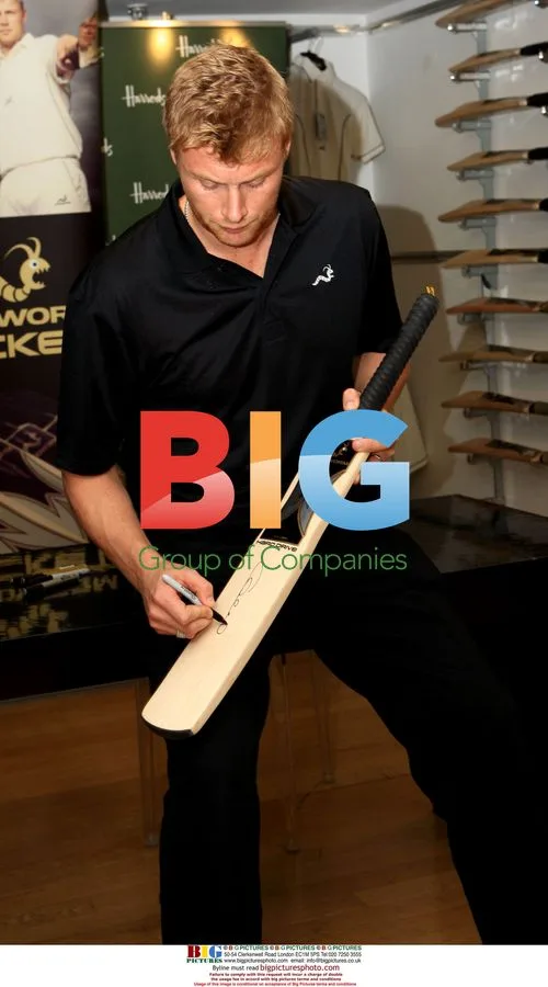 Freddie Flintoff Signs Harrods Merchandise