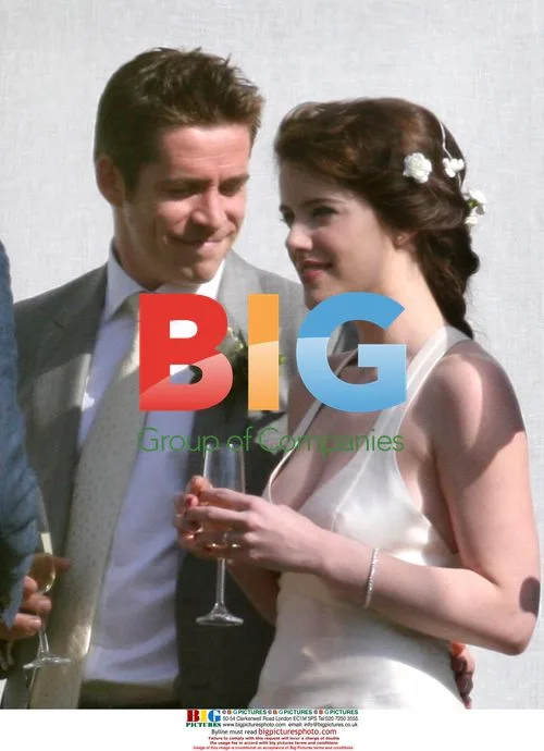 Michelle Ryan and Sean McGuire on TV set