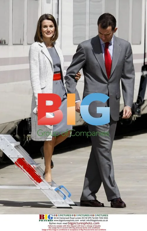 Prince Felipe and Princess Letizia at TALGO Plant