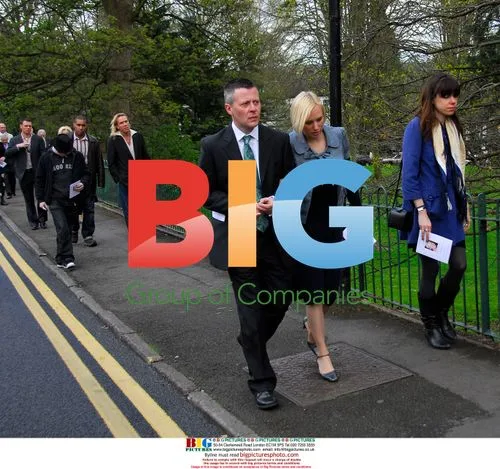 Mourners at Mark Speight's Funeral