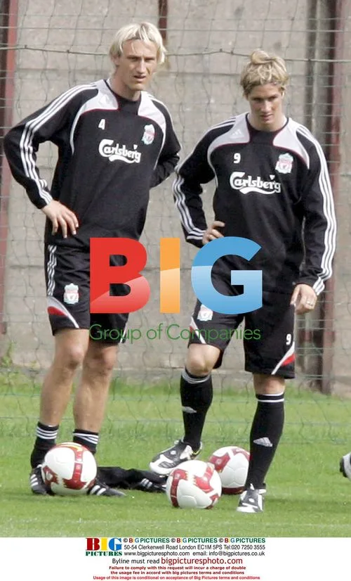 Robbie Keane Trains with Liverpool Teammates