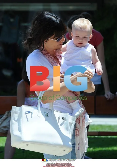 Rosetta Getty plays with daughter June