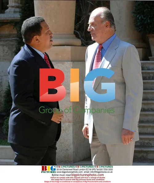 Spanish King and Hugo Chavez at Marivent Palace