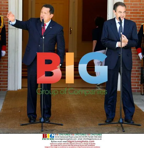 Zapatero receives Chavez in Madrid