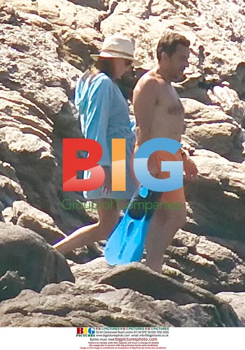 Nicolas and Carla Sarkozy swim in France