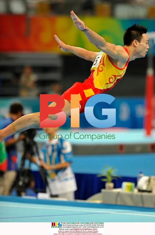 Chinese gymnast Yang Wei on floor exercise