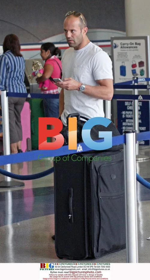 Jason Statham Departs LAX
