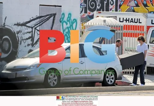Maxwell Drummey unloads equipment in LA