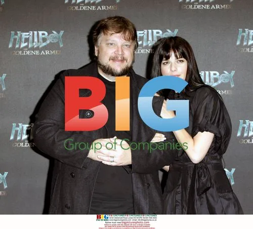 Guillermo del Toro and Selma Blair at Hellboy II Photocall