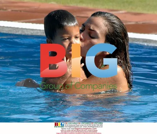 Ines Sastre and son Diego in Sotogrande