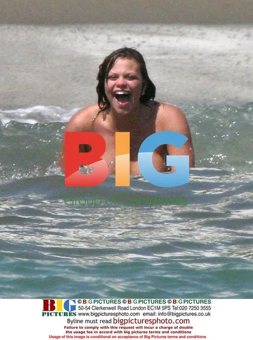 Jade Goody on Beach in Spain