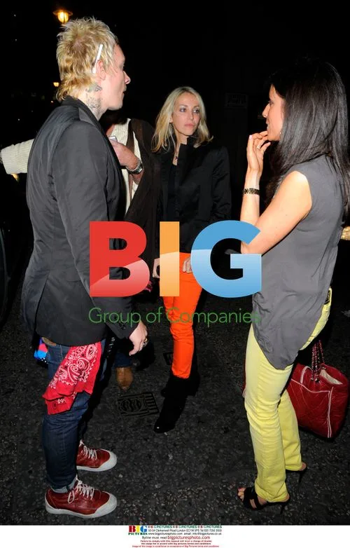 Natalie Appleton with Liam Howlett and friends at Nobu
