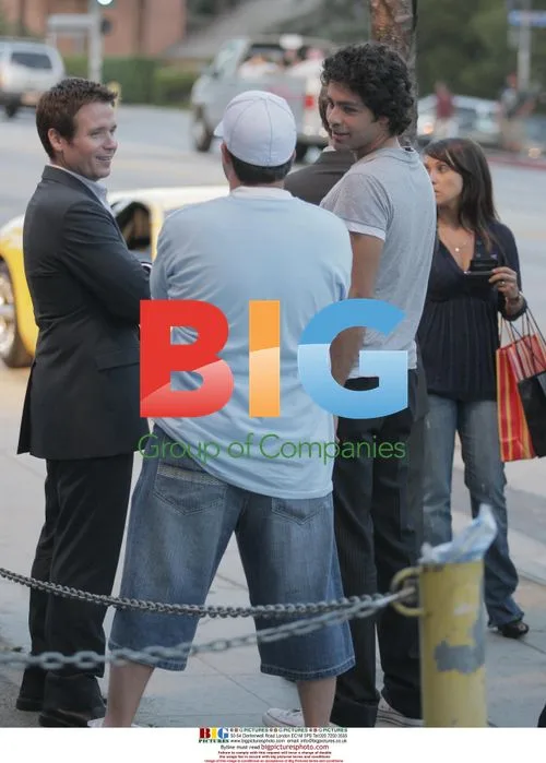Entourage cast on set in Los Angeles