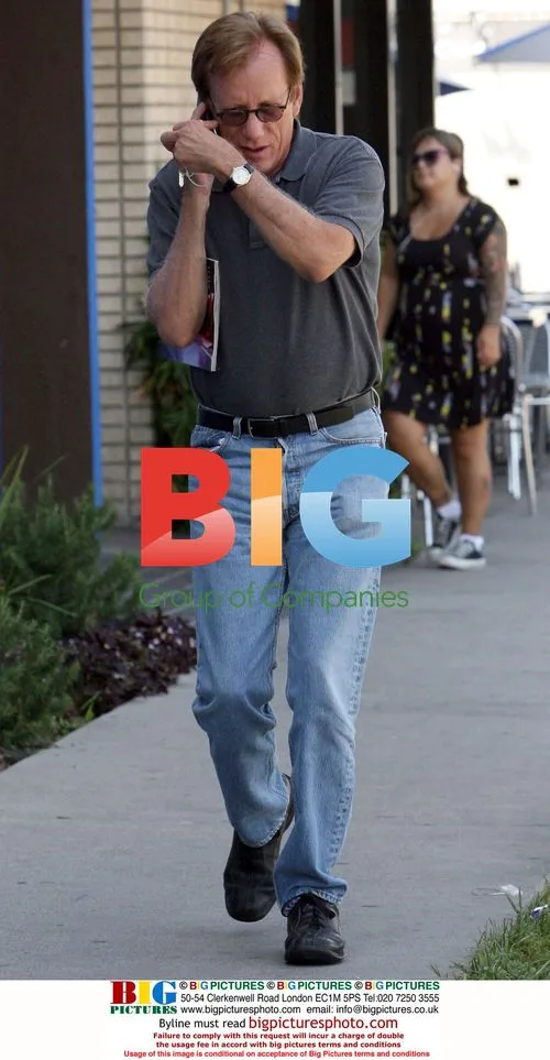 James Woods reading Vanity Fair in West Hollywood