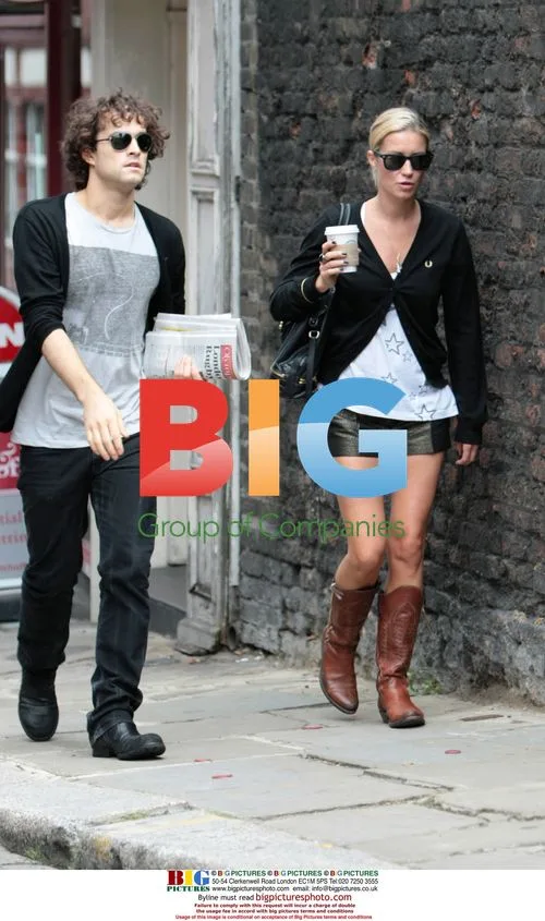 Denise Van Outen and boyfriend stroll in Hampstead