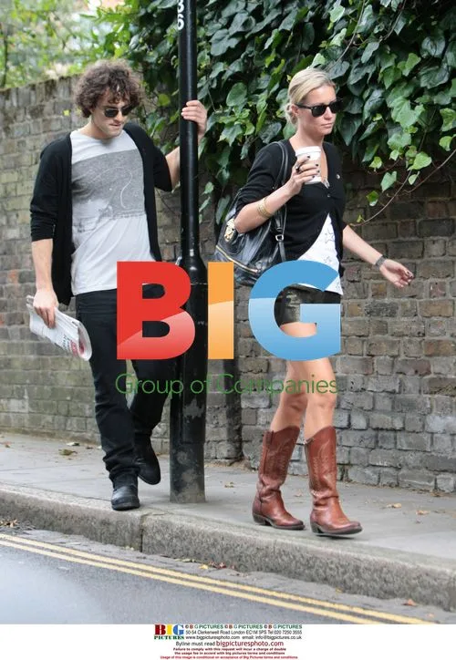 Denise Van Outen and boyfriend in Hampstead