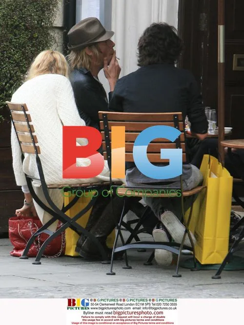 Kimberly Stewart and Rhys Ifans Lunch in London