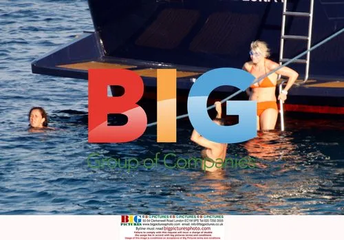 Nancy Dell'Olio on Yacht in Greece
